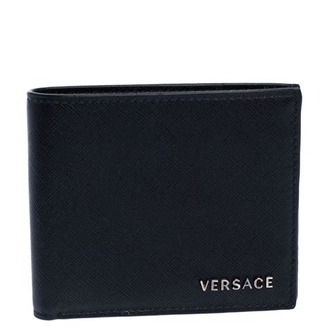 versace black leather card case wallet|versace wallets for women.